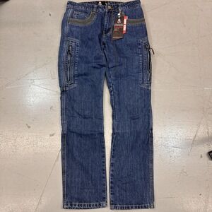 Wicked Stock Jeans Mens 34x34 Blue Aramid Fiber Lined Straight Motorcycle Biker